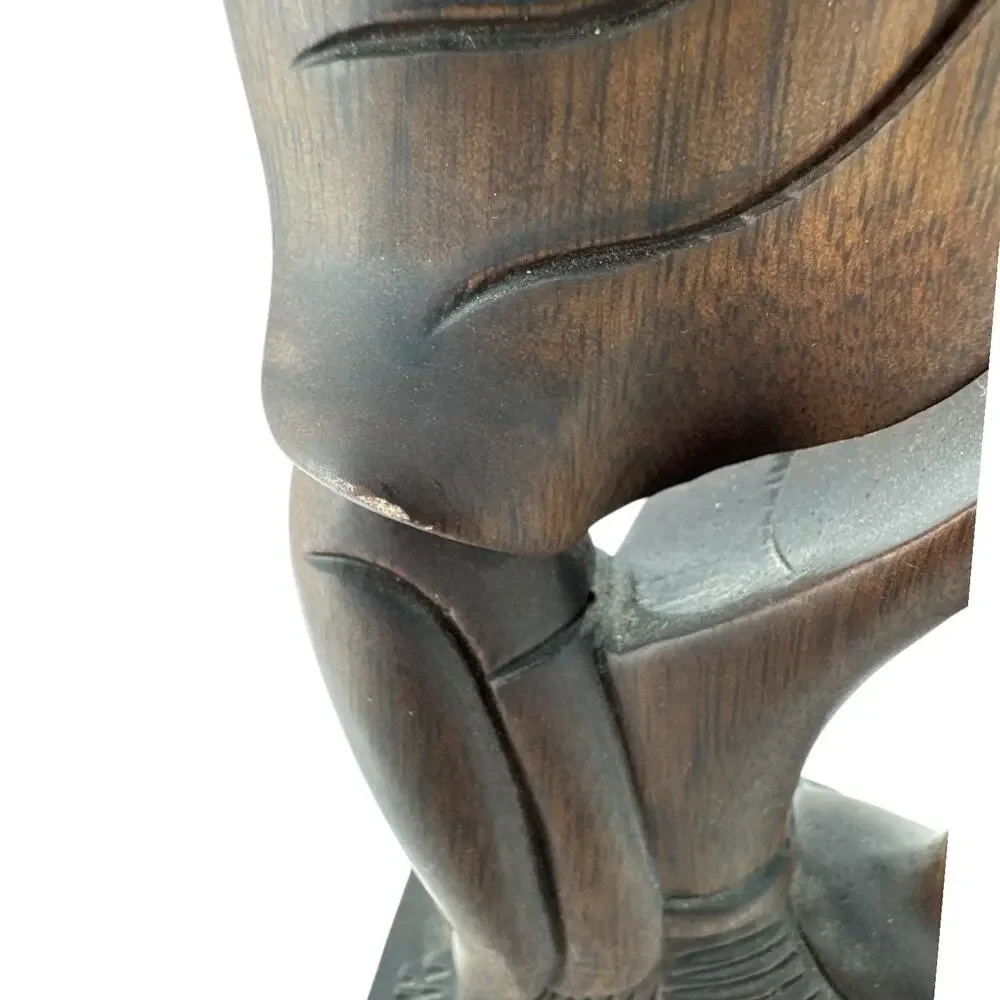 Balinese Hand Carved Wood Praying Offering Figure
